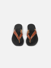 Soof square flip flop tamba leather