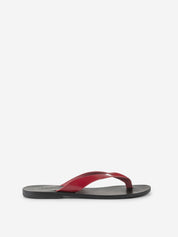 Soof flip flop red leather