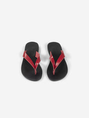Soof flip flop red leather