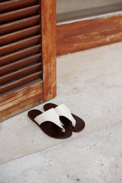 Tamar offwhite leather