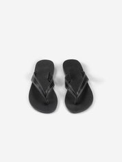 Soof flip flop black white leather