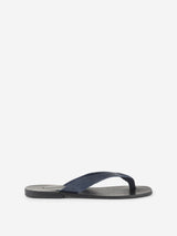 Soof square flip flop blue leather