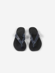 Soof square flip flop blue leather