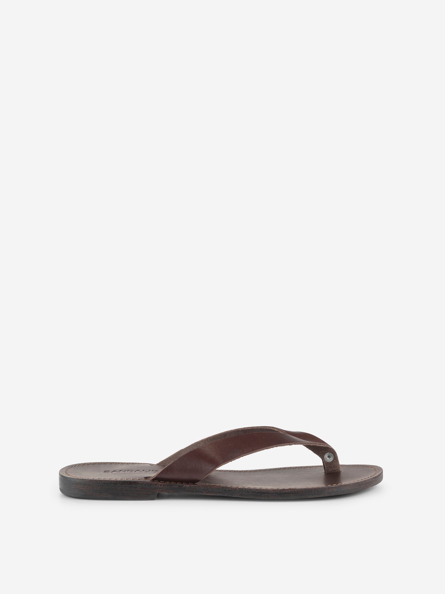 Soof flip flop dark brown leather