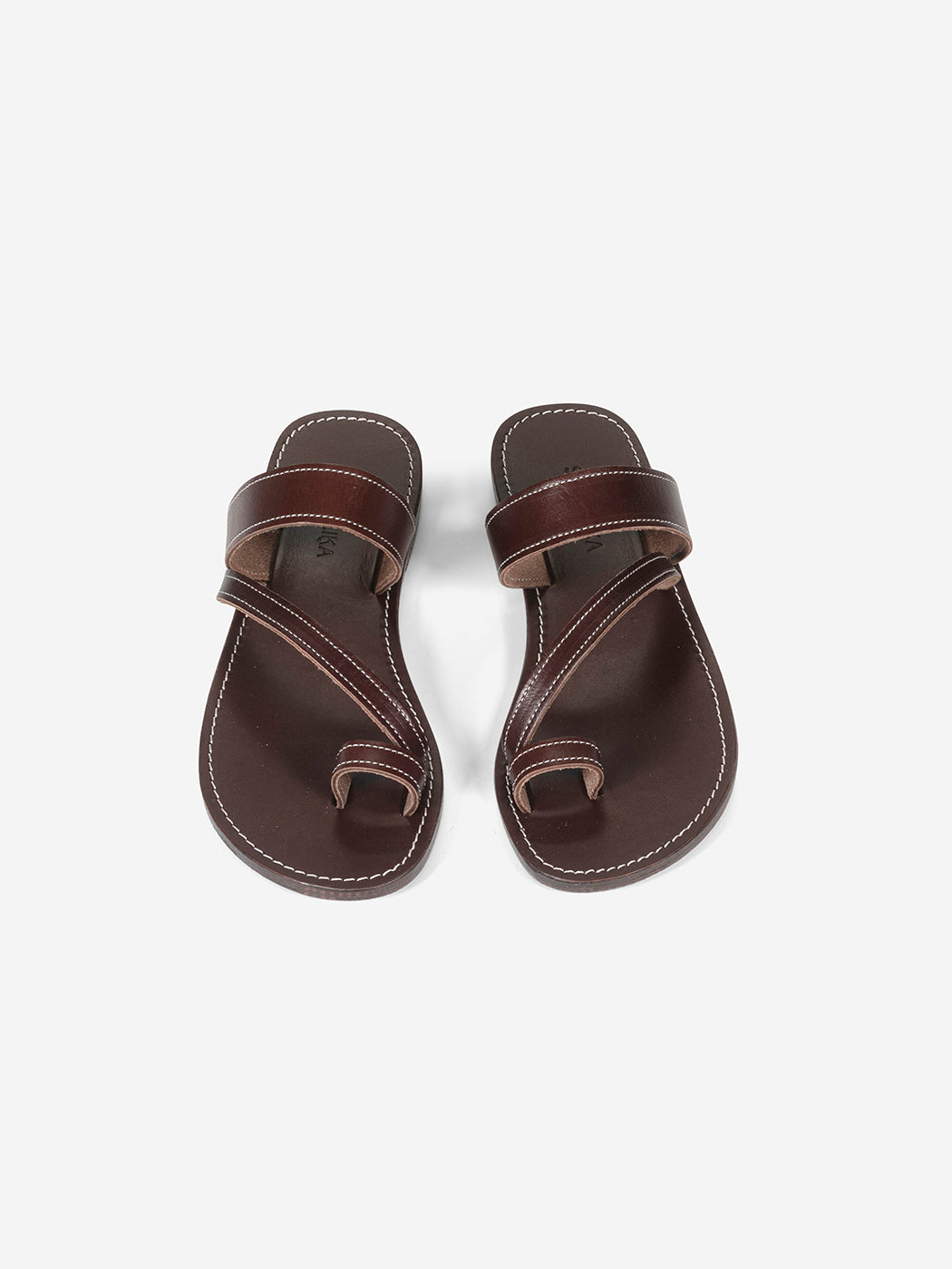 Hadas brown white leather