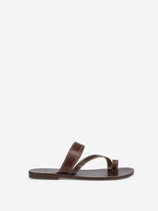 Hadas brown white leather