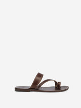 Hadas brown white leather