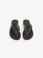 Soof flip flop green leather