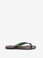 Soof flip flop green leather