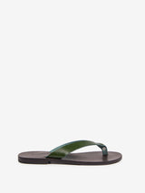 Soof flip flop green leather